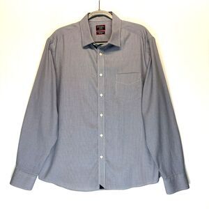 Untuckit Shirt Mens Size XL Grey Angevin Button Up Long Sleeve Two Ply Cotton